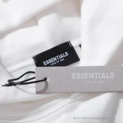HypeYourBeast FOG Hoodie Reflective ‘ESSENTIALS’ White Hoodies & Jackets