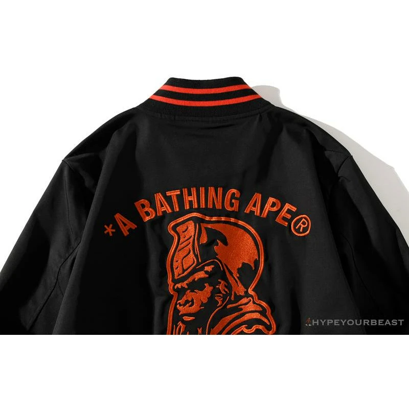Hypeyourbeast BAPE X XO Red Jacket Baseball Uniform Clothes 8 Hypeyourbeast BAPE X XO Red Jacket Baseball Uniform Clothes