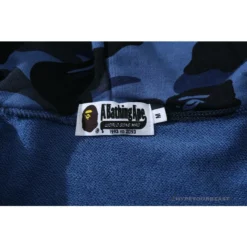 Hypeyourbeast Clothes BAPE Camo Hoodie Shark Head 'NAVY BLUE'