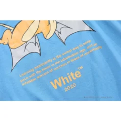 Hypeyourbeast OFF-WHITE Jerry Move Faster Tee Shirt 'BLUE'