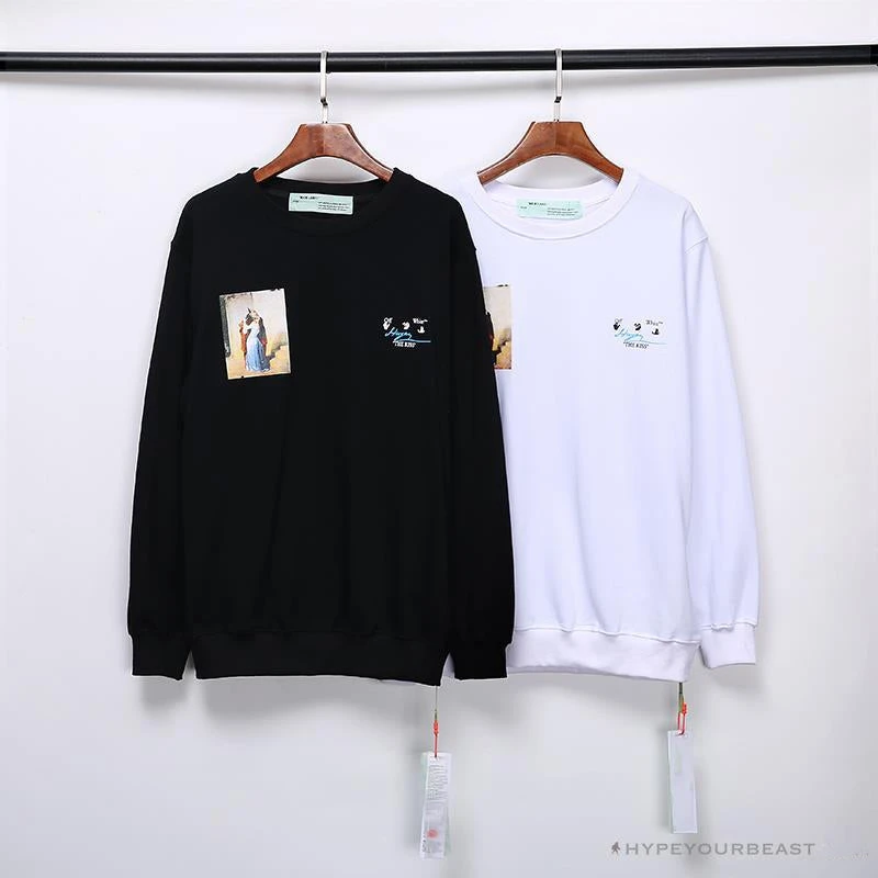 Hypeyourbeast OFF-WHITE The Kiss Long Sleeve Shirt 'WHITE' Shirts 3 Hypeyourbeast OFF-WHITE The Kiss Long Sleeve Shirt 'WHITE' Shirts