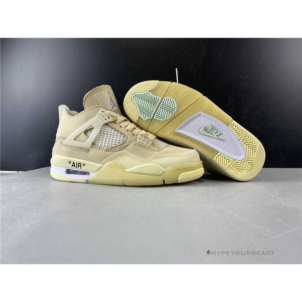 Hypeyourbeast Off White X Air Jordan 4 Sail 2 Hypeyourbeast Off White X Air Jordan 4 Sail