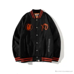 Hypeyourbeast BAPE X XO Red Jacket Baseball Uniform Clothes