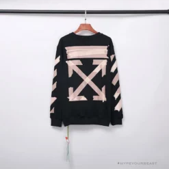 Hypeyourbeast OFF-WHITE Rubber Strip Arrow Hoodie 'BLACK'