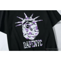 Hypeyourbeast Clothes BAPE NYC New York Limited Purple Camouflage Ape Head Tee Shirt 'BLACK' 17 Hypeyourbeast Clothes BAPE NYC New York Limited Purple Camouflage Ape Head Tee Shirt 'BLACK'
