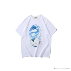 Hypeyourbeast BAPE Japan Limited Edition Mt. Fuji Sakura Tee Shirt 'WHITE' Clothes