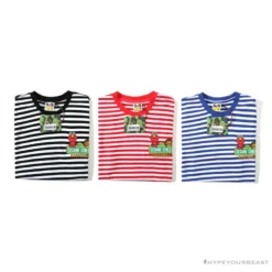 Hypeyourbeast Clothes BAPE Baby Milo Sesame Street Striped Tee Shirt 'BLACK'