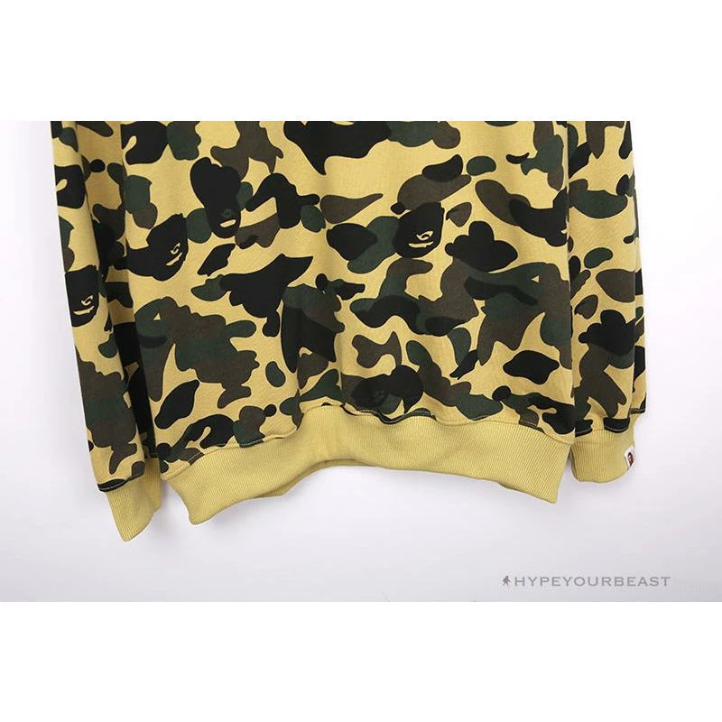 Hypeyourbeast BAPE Classic Ape Head Embroidered Camouflage Long Sleeve Shirt 'YELLOW' 5 Hypeyourbeast BAPE Classic Ape Head Embroidered Camouflage Long Sleeve Shirt 'YELLOW'
