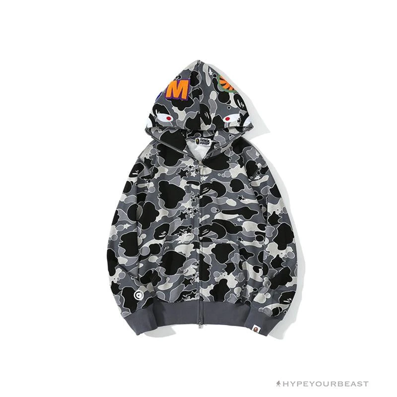 Hypeyourbeast BAPE Shark Head STA Star Camouflage Hoodie 'BLACK' 1 Hypeyourbeast BAPE Shark Head STA Star Camouflage Hoodie 'BLACK'