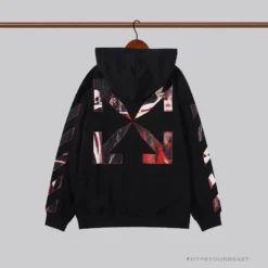 Hypeyourbeast OFF-WHITE Skull And Writing Hoodie 'BLACK' Hoodies & Jackets