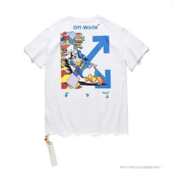 Hypeyourbeast OFF-WHITE Summer Donald Duck Print Tee Shirt 'WHITE'