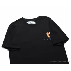 Hypeyourbeast T-Shirts OFF-WHITE Classic Animated Tom And Jerry Arrow Tee Shirt 'BLACK'