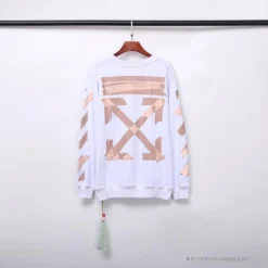 Hypeyourbeast OFF-WHITE Rubber Strip Arrow Long Sleeve Shirt 'WHITE'