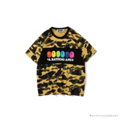Hypeyourbeast Clothes BAPE KIDS Color Ape Head Camouflage Tee Shirt 'YELLOW'