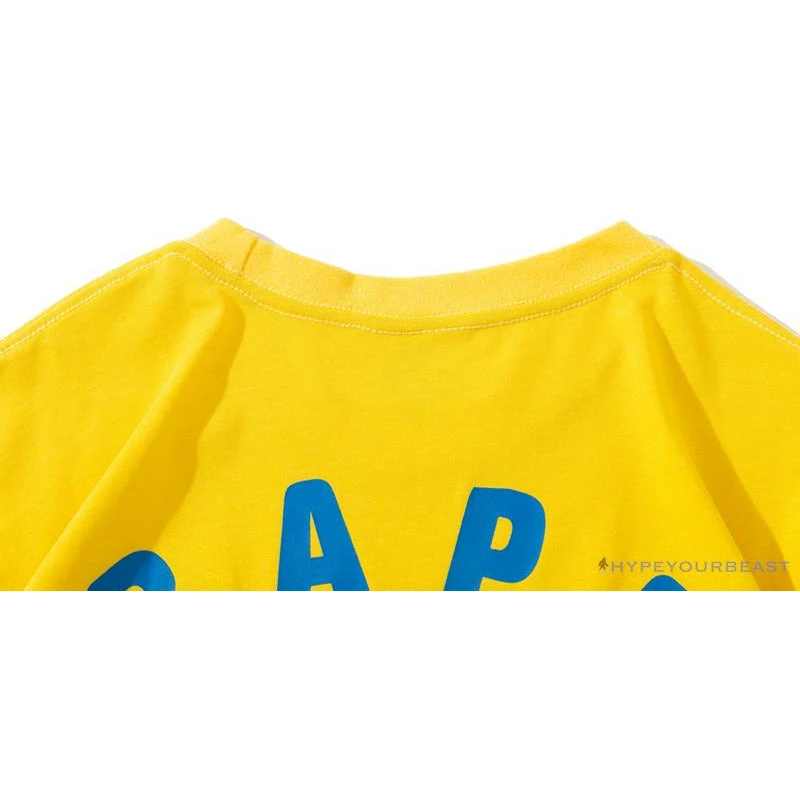 Hypeyourbeast BAPE KIDS Small Net Pocket Ape Man Head Tee Shirt 'YELLOW' Clothes 7 Hypeyourbeast BAPE KIDS Small Net Pocket Ape Man Head Tee Shirt 'YELLOW' Clothes