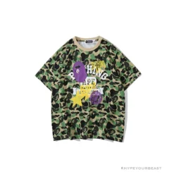 Hypeyourbeast BAPE Ape Head Star Camouflage Shading Tee Shirt 'GREEN'