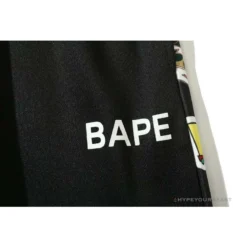 Hypeyourbeast BAPE Badge LOGO Sticker Style Stitching Pants