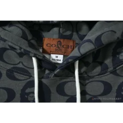 Hypeyourbeast BAPE X COACH Co-Branded Dark-Blue Hoodie Clothes