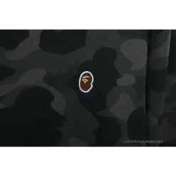 Hypeyourbeast Clothes BAPE Classic Ape Head Embroidered Camouflage Long Sleeve Shirt 'GREY'