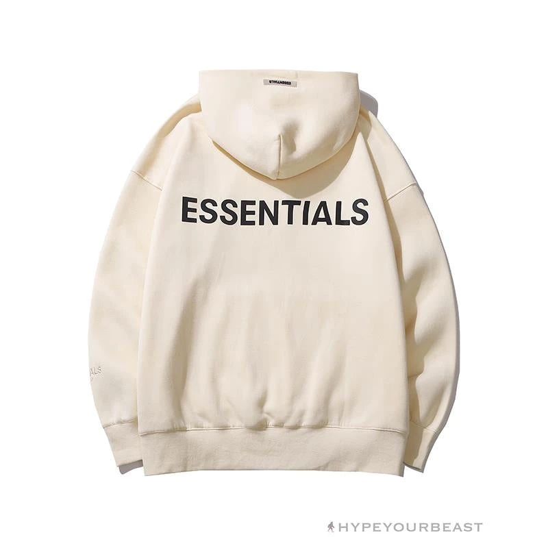 HypeYourBeast Hoodies & Jackets FOG Hoodie Reflective ‘ESSENTIALS’ Beige 2 HypeYourBeast Hoodies & Jackets FOG Hoodie Reflective ‘ESSENTIALS’ Beige