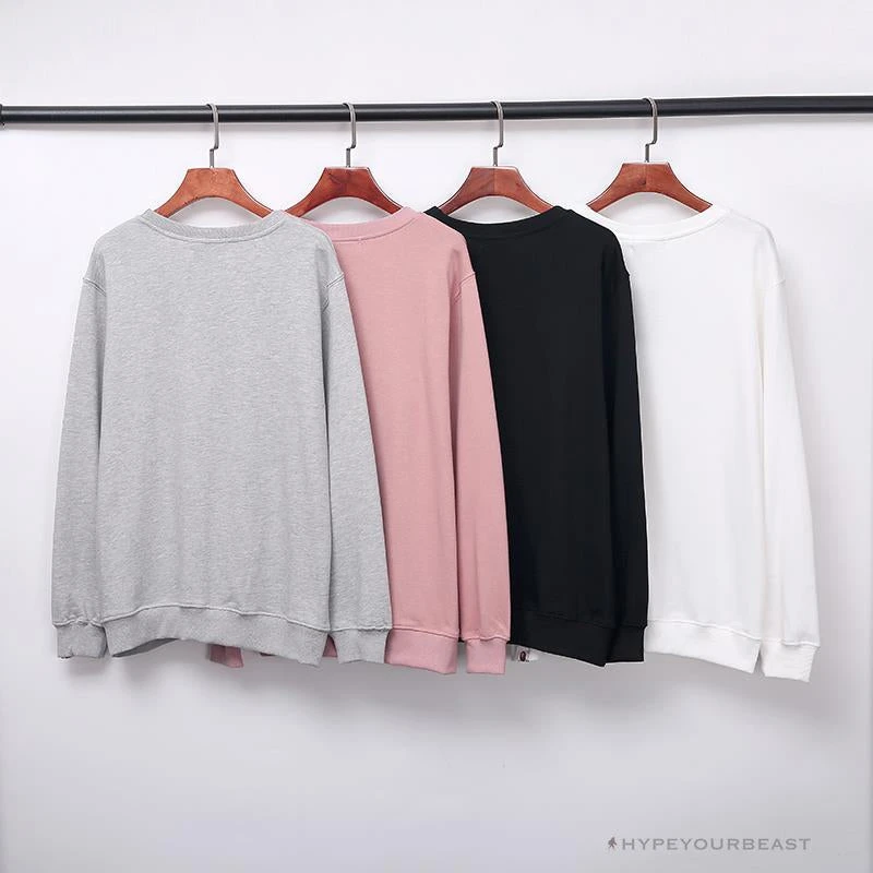 Hypeyourbeast BAPE Classic Ape Head Embroidered Long Sleeve Shirt 'PINK' Clothes 7 Hypeyourbeast BAPE Classic Ape Head Embroidered Long Sleeve Shirt 'PINK' Clothes