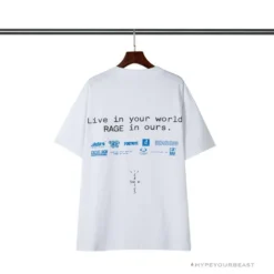 Hypeyourbeast OFF-WHITE Travis Scott Fortnite Peripheral Rap Tee Shirt 'WHITE'