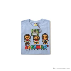 Hypeyourbeast Clothes BAPE Baby Milo Watermelon Little Monkey Tee Shirt 'BLUE'