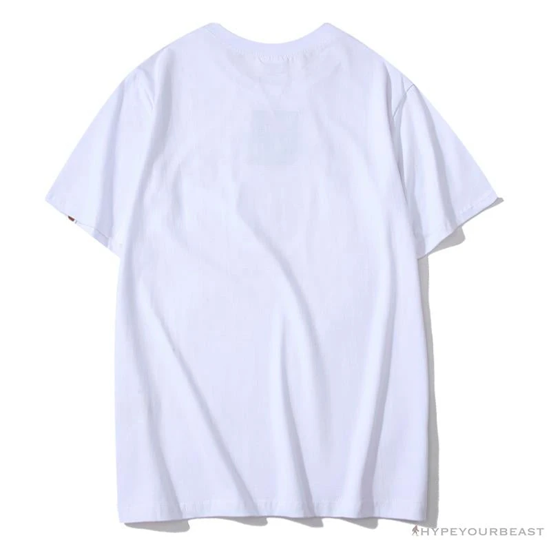 Hypeyourbeast Clothes BAPE Tiger Pattern Camouflage Ape Man Initial Print Tee Shirt 'WHITE' 2 Hypeyourbeast Clothes BAPE Tiger Pattern Camouflage Ape Man Initial Print Tee Shirt 'WHITE'
