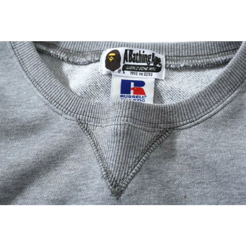 Hypeyourbeast BAPE X RUSSELL ATHLETIC Joint Pullover Long Sleeve Shirt 'GREY' 4 Hypeyourbeast BAPE X RUSSELL ATHLETIC Joint Pullover Long Sleeve Shirt 'GREY'