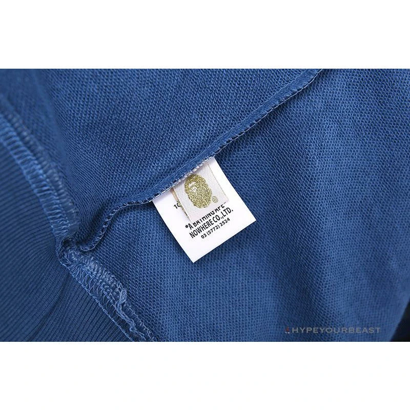 Hypeyourbeast BAPE Classic Ape Head Embroidered Camouflage Long Sleeve Shirt 'BLUE' 6 Hypeyourbeast BAPE Classic Ape Head Embroidered Camouflage Long Sleeve Shirt 'BLUE'