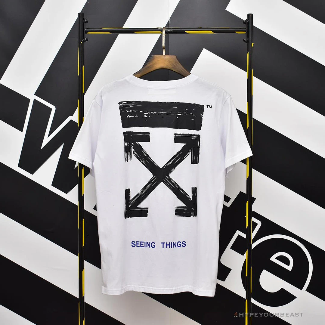 Hypeyourbeast OFF-WHITE Seeing Things Arrow Tee Shirt 'WHITE' T-Shirts 2 Hypeyourbeast OFF-WHITE Seeing Things Arrow Tee Shirt 'WHITE' T-Shirts
