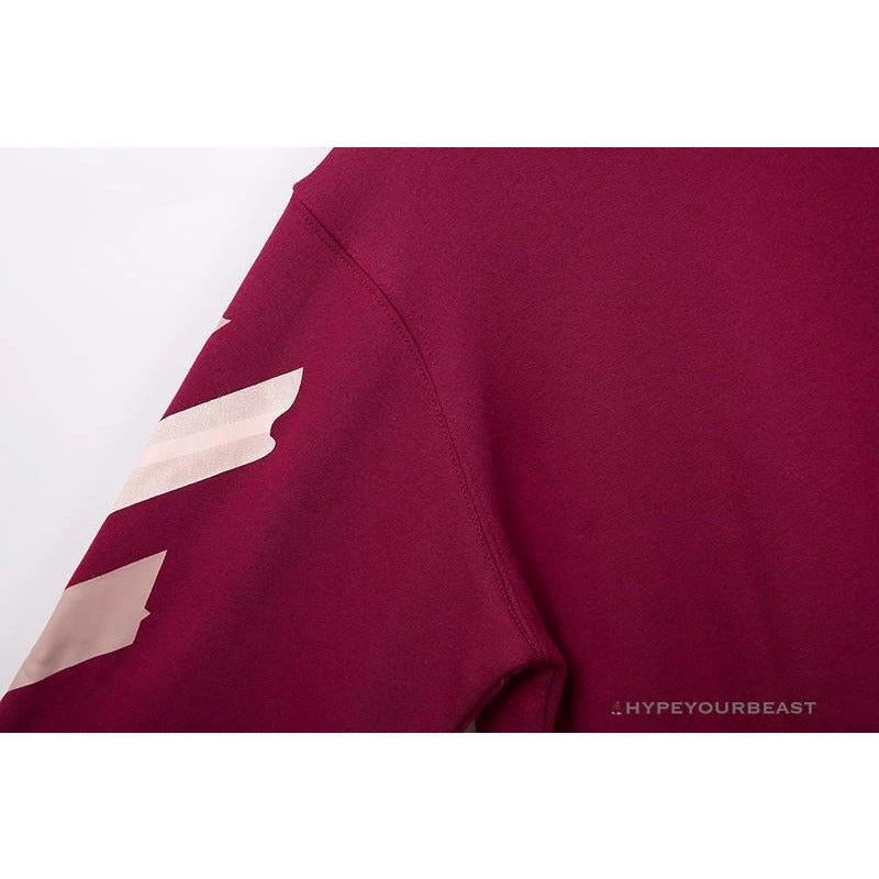 Hypeyourbeast OFF-WHITE Rubber Strip Arrow Long Sleeve Shirt 'WINE RED' Shirts 10 Hypeyourbeast OFF-WHITE Rubber Strip Arrow Long Sleeve Shirt 'WINE RED' Shirts