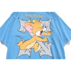 Hypeyourbeast OFF-WHITE Jerry Move Faster Tee Shirt 'BLUE'