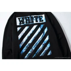 Hypeyourbeast OFF-WHITE Classic Wave Oil Painting Cotton Terry Long Sleeve Shirt 'BLACK' Shirts 21 Hypeyourbeast OFF-WHITE Classic Wave Oil Painting Cotton Terry Long Sleeve Shirt 'BLACK' Shirts