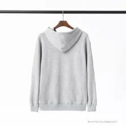 Hypeyourbeast Clothes BAPE Classic Ape Head Embroidered Standard Cotton Terry Hoodie 'LIGHT GREY'