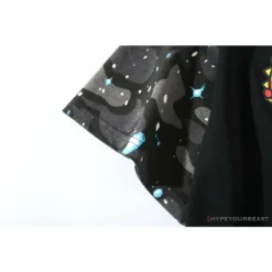 Hypeyourbeast Clothes BAPE Baby Milo Galaxy Astronaut Luminous Tee Shirt 'BLACK'