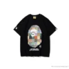 Hypeyourbeast BAPE Ape Man Head 28th Anniversary Camouflage Color Block Tee Shirt 'BLACK' Clothes
