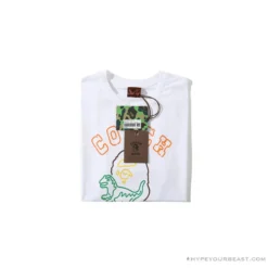 Hypeyourbeast BAPE Little Dinosaur Cartoon Line Tee Shirt