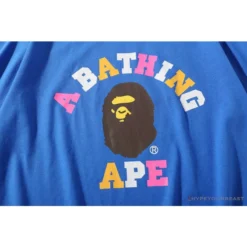Hypeyourbeast Clothes BAPE Little Ape Head Colorful Classic Tee Shirt 'BLUE'