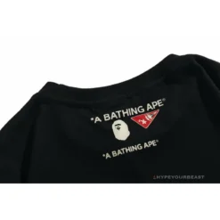 Hypeyourbeast Clothes BAPE Shark Head Crazy Patch Tee Shirt