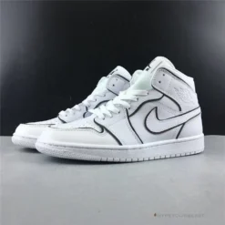 Hypeyourbeast Air Jordan 1 Mid Iridescent Reflective White