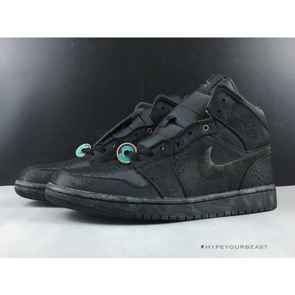 Hypeyourbeast Air Jordan 1 Mid X CLOT 'Black' 1 Hypeyourbeast Air Jordan 1 Mid X CLOT 'Black'