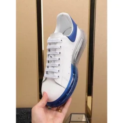 Hypeyourbeast A. Mcqueen Alexander McQueen White / Blue Rubber Sole Air Platform Sneaker