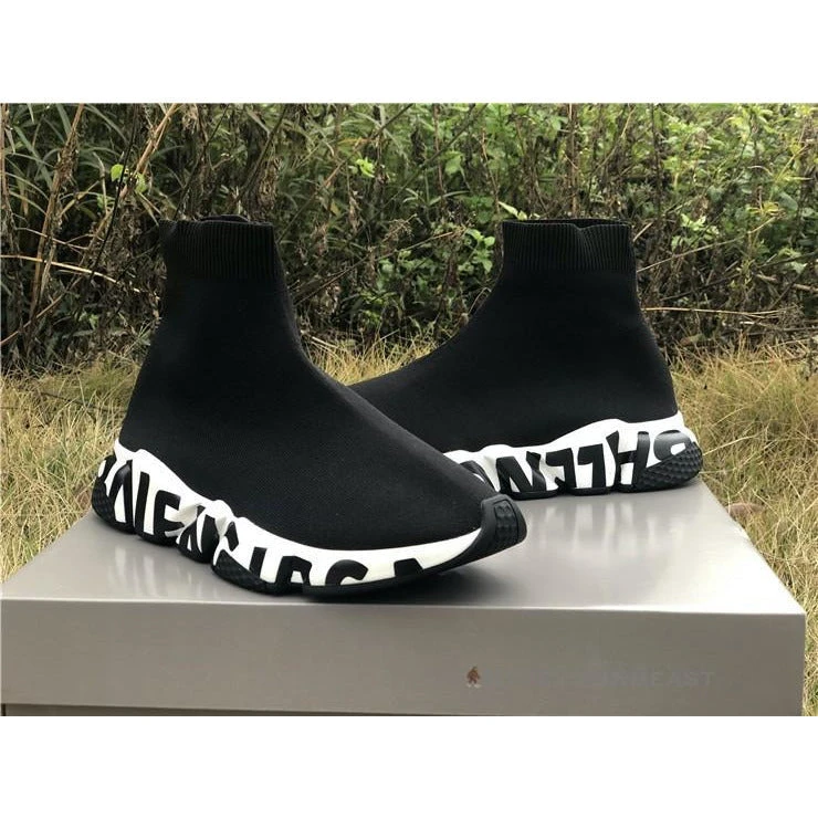 Hypeyourbeast BCG Sock Sneakers 'Graffiti - Black White' Balenciaga 7 Hypeyourbeast BCG Sock Sneakers 'Graffiti - Black White' Balenciaga