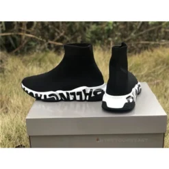 Hypeyourbeast BCG Sock Sneakers 'Graffiti - Black White' Balenciaga 11 Hypeyourbeast BCG Sock Sneakers 'Graffiti - Black White' Balenciaga