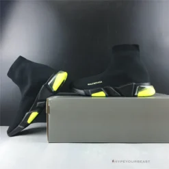 Hypeyourbeast BCG Sock Sneakers Clear Sole - Black Yellow Fluo Balenciaga