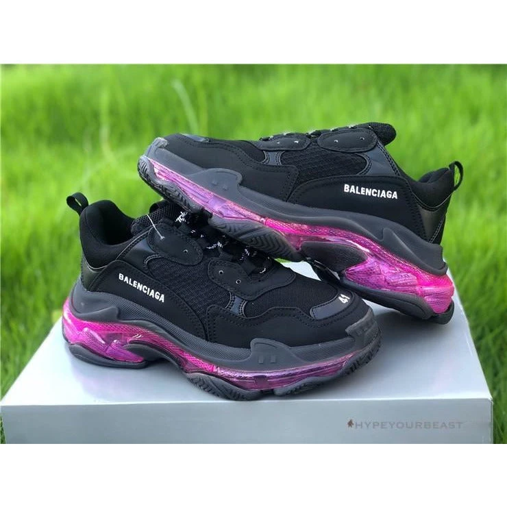 Hypeyourbeast BCG Triple S Clear Sole - Black Pink Neon 3 Hypeyourbeast BCG Triple S Clear Sole - Black Pink Neon