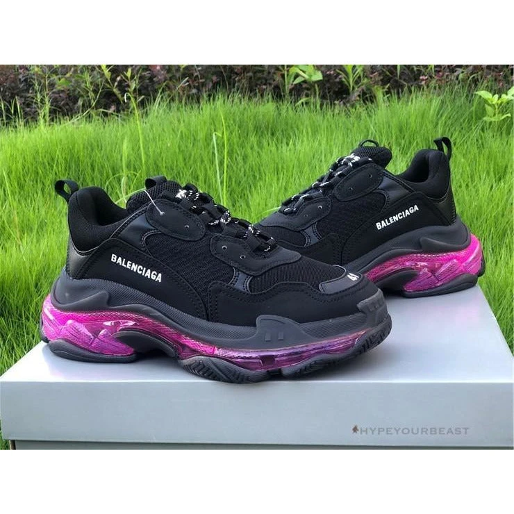 Hypeyourbeast BCG Triple S Clear Sole - Black Pink Neon 4 Hypeyourbeast BCG Triple S Clear Sole - Black Pink Neon