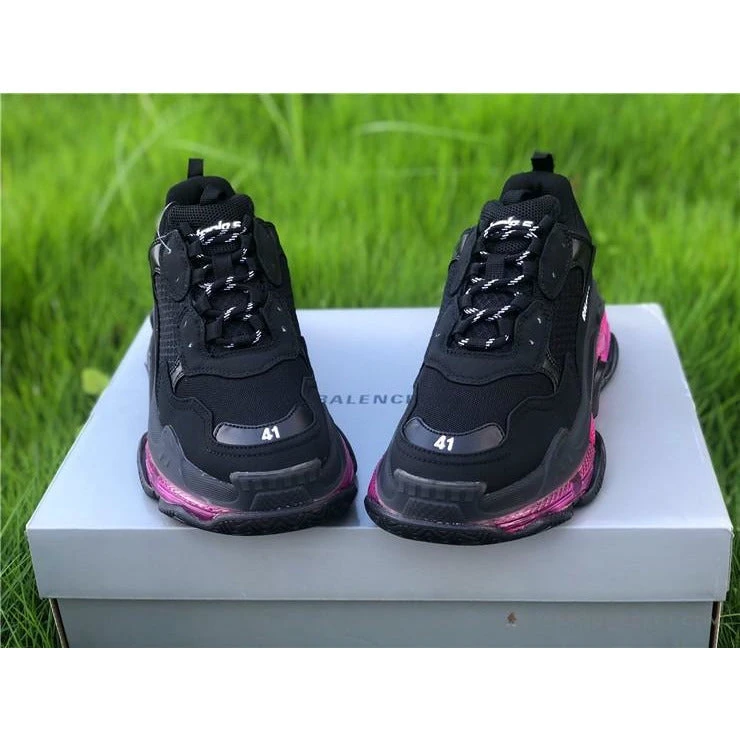 Hypeyourbeast BCG Triple S Clear Sole - Black Pink Neon 2 Hypeyourbeast BCG Triple S Clear Sole - Black Pink Neon