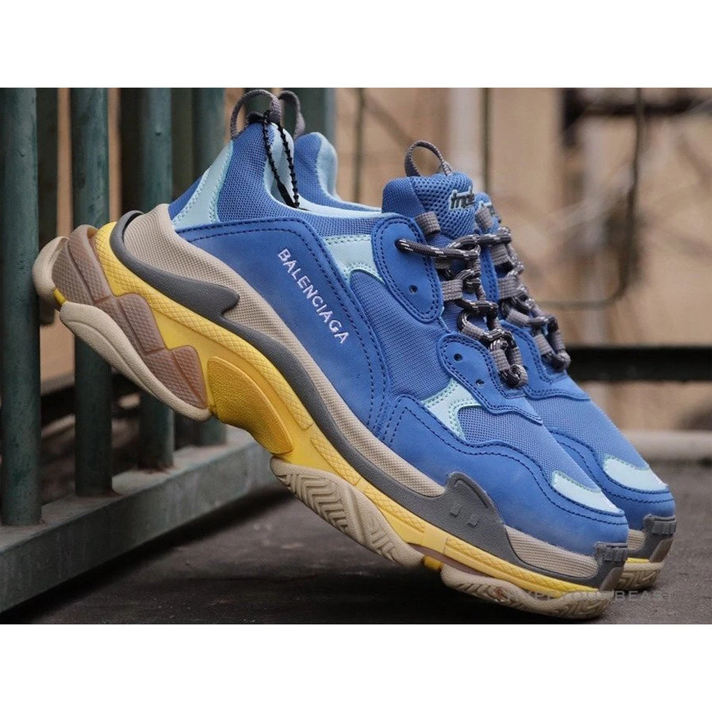 Hypeyourbeast BCG Triple S Sneakers Blue / Yellow Balenciaga 1 Hypeyourbeast BCG Triple S Sneakers Blue / Yellow Balenciaga